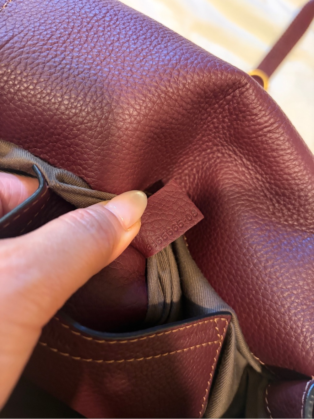 Chloe Marcie Medium Burgundy Grained Leather Saddle Bag Crossbody - Picture 8 of 12